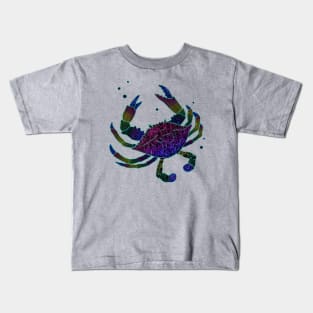 Colorful Abstract Sea Crab With Bubbles Kids T-Shirt